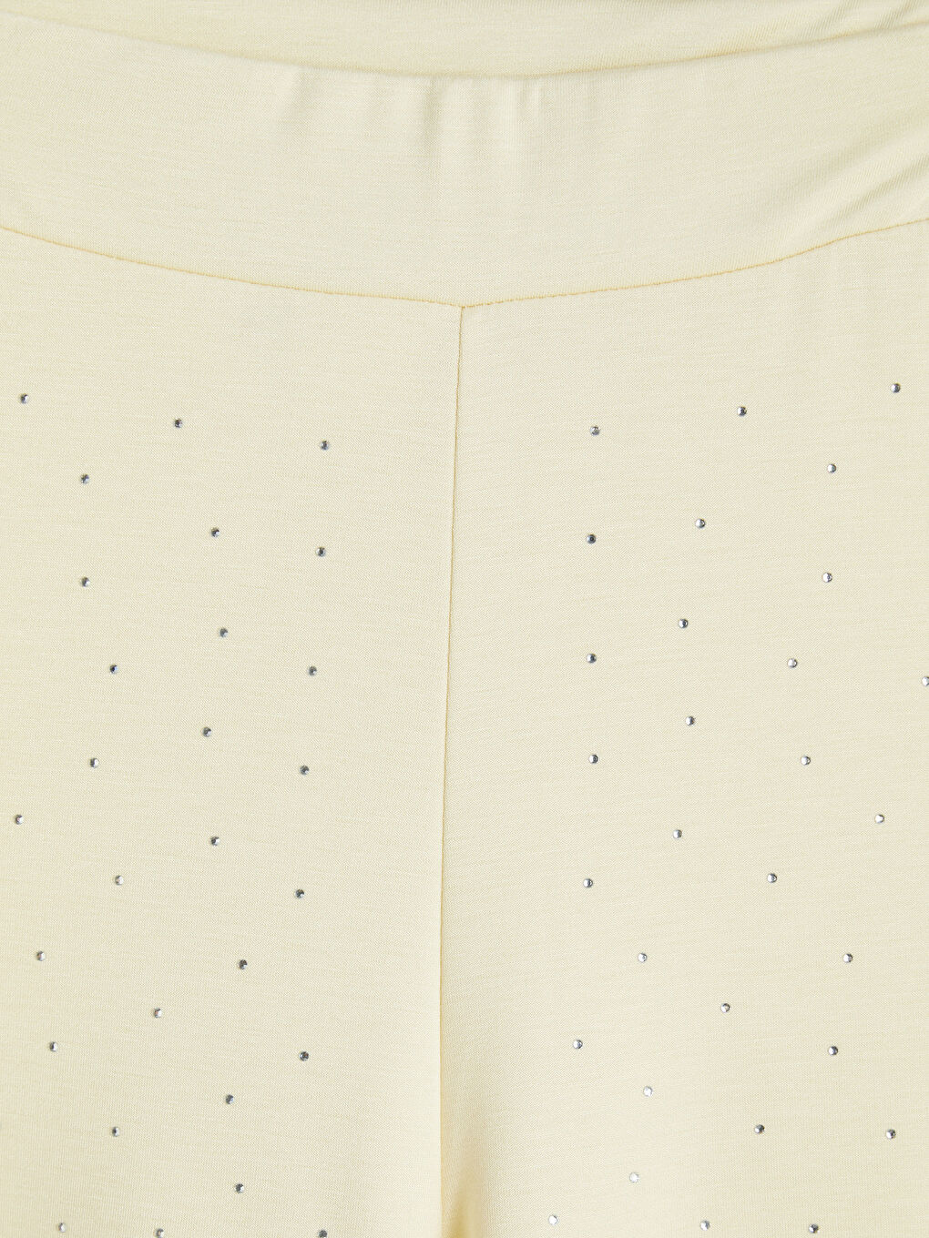 Sarı Soft Touch Taşlı Kadın Eşofman Altı-2