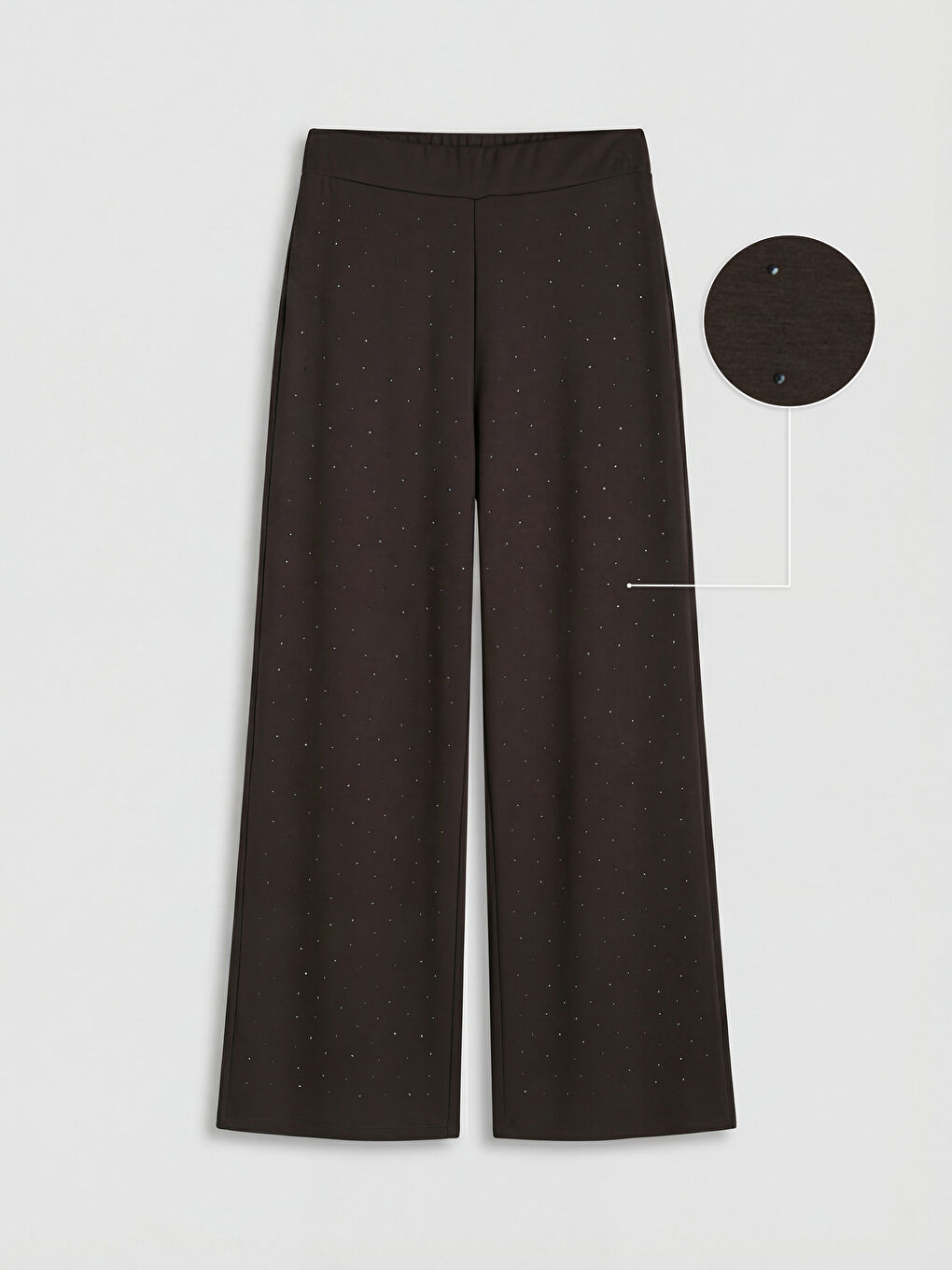 Kahverengi Soft Touch Taşlı Kadın Eşofman Altı