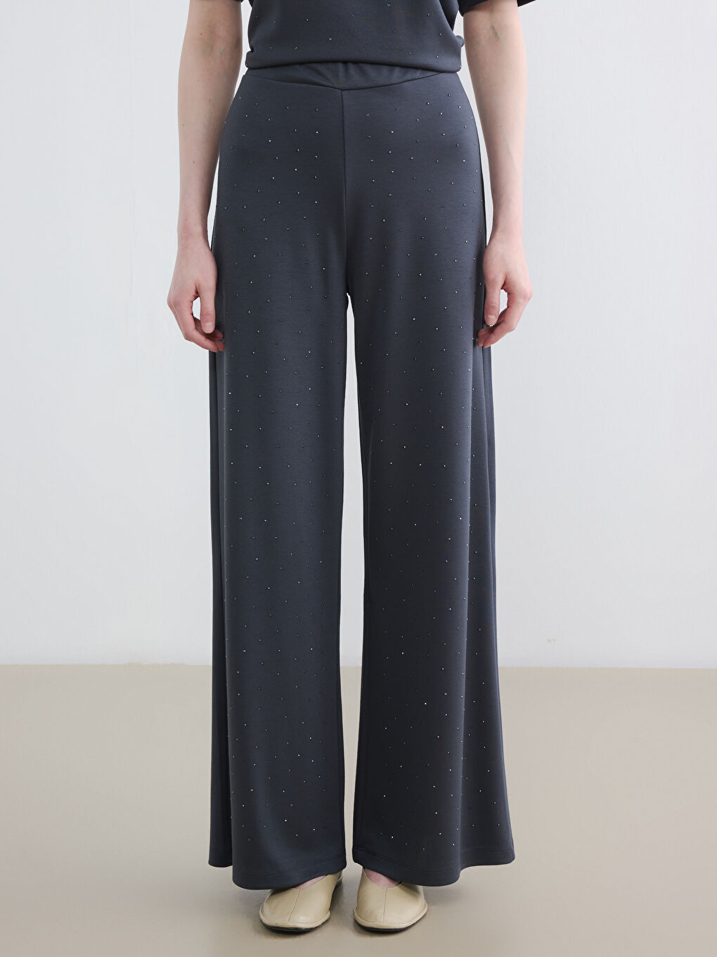 Soft Touch Rhinestone Embellished Women's Sweatpants-1