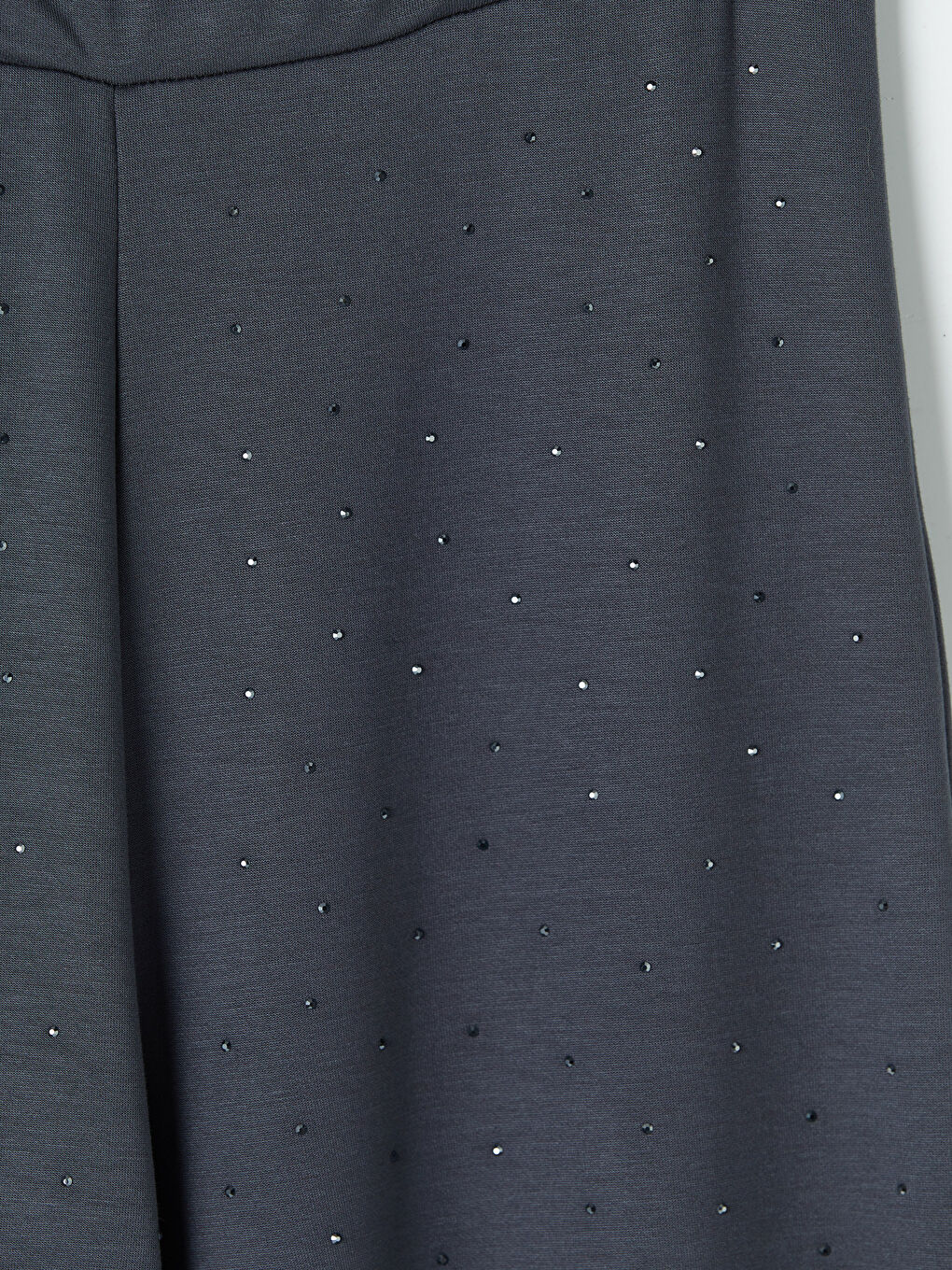 Antrasit Soft Touch Taşlı Kadın Eşofman Altı-2