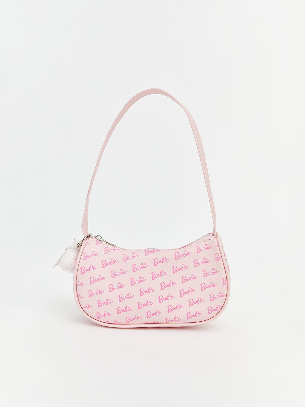 Pembe Barbie Baskılı Kız Çocuk Kol Çantası-1
