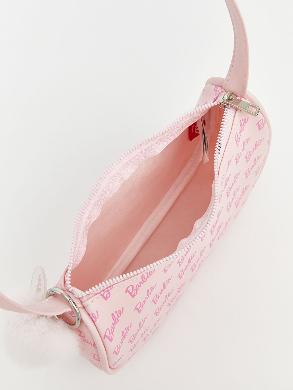 Pembe Barbie Baskılı Kız Çocuk Kol Çantası-2