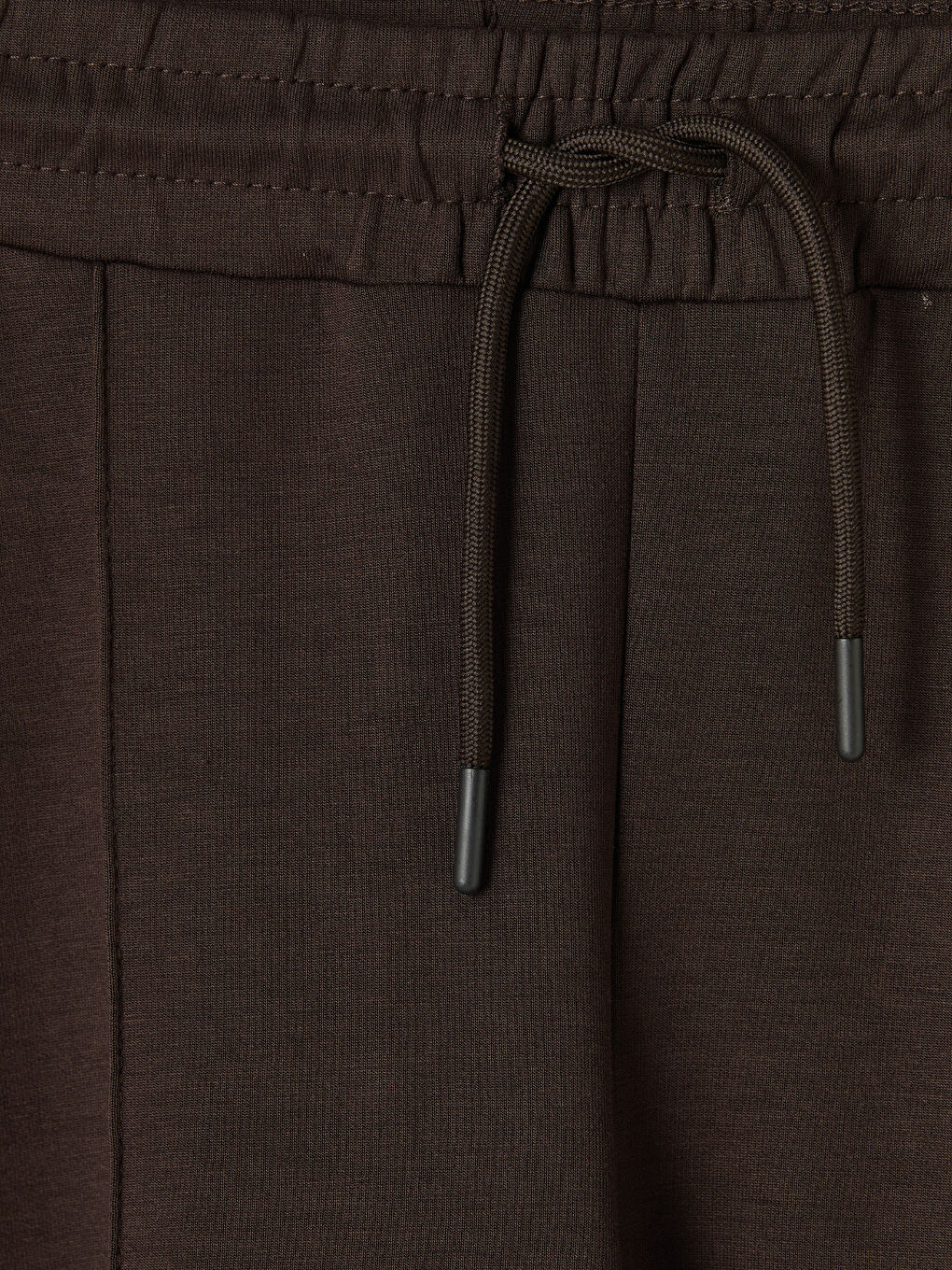 Kahverengi Beli Lastikli Soft Touch Kadın Şort-2