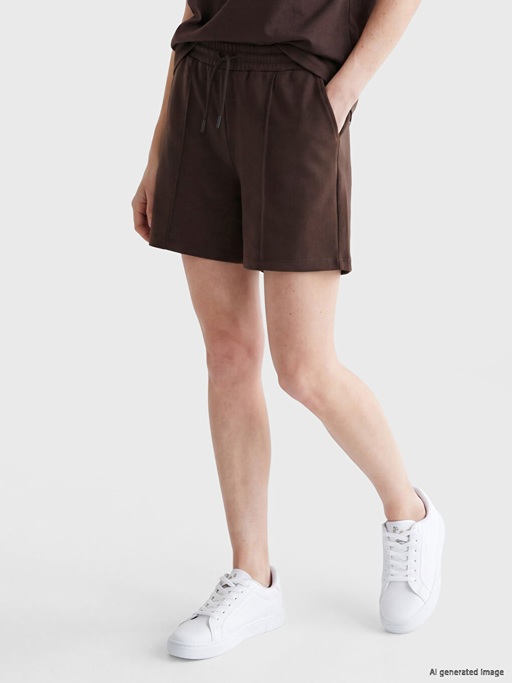 Elastic Waist Soft Touch Women's Shorts-1