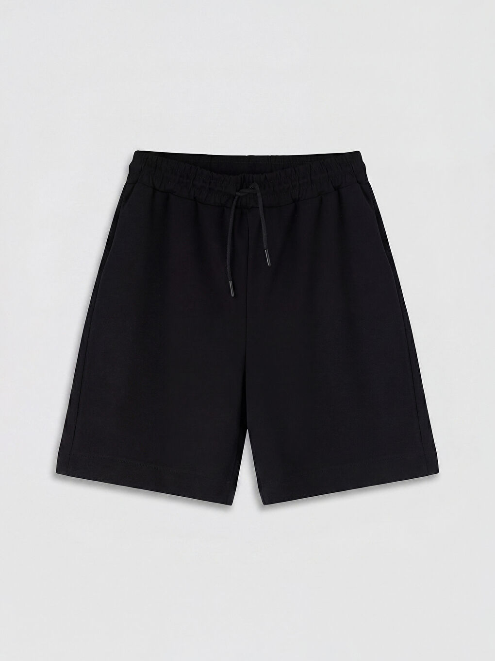 Siyah Beli Lastikli Soft Touch Kadın Şort