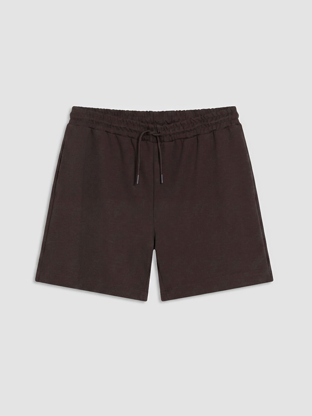 Kahverengi Beli Lastikli Soft Touch Kadın Şort