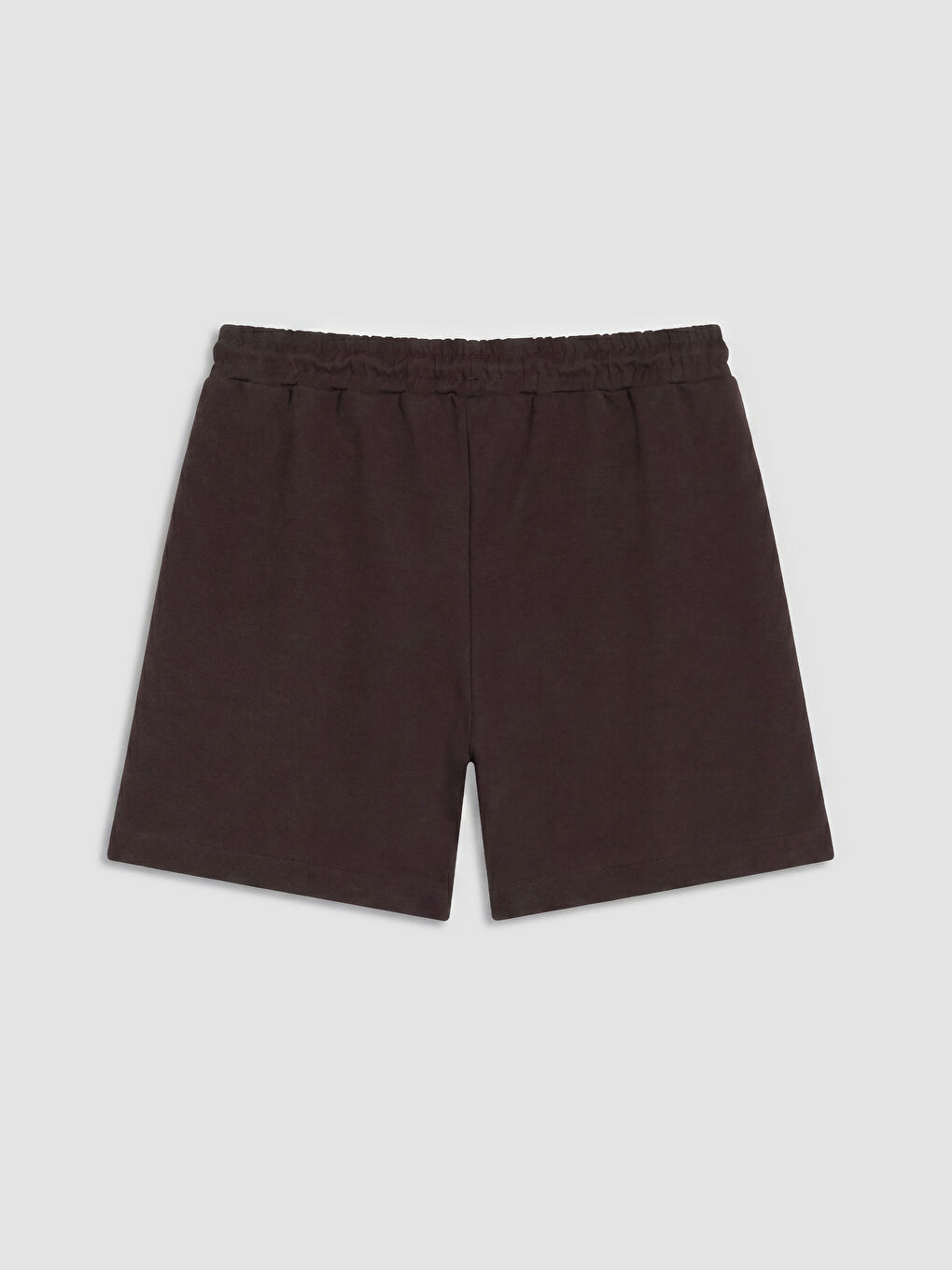 Kahverengi Beli Lastikli Soft Touch Kadın Şort-1