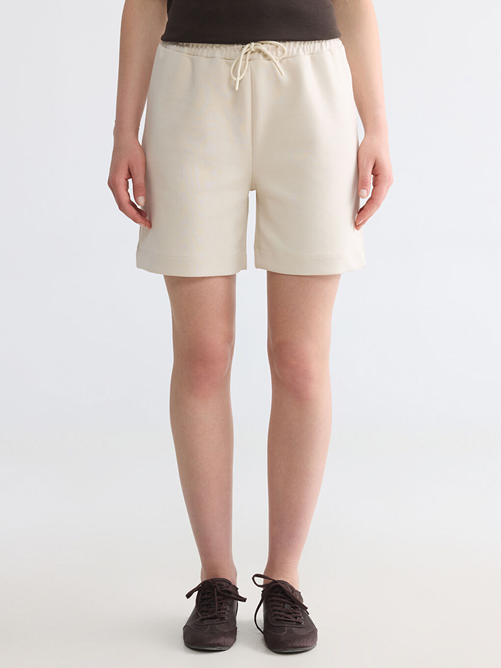 Elastic Waist Soft Touch Women's Shorts-1