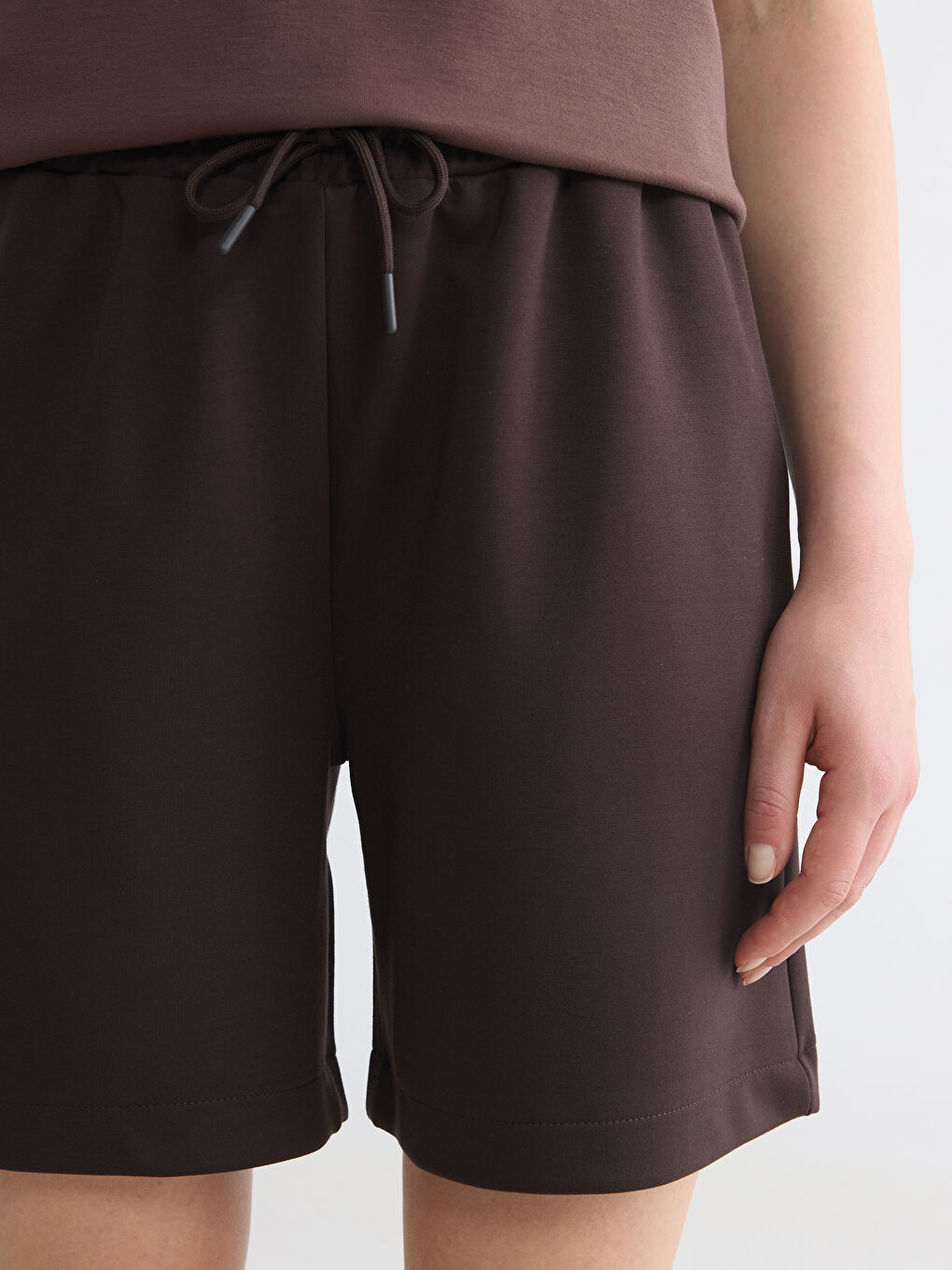 Elastic Waist Soft Touch Women's Shorts-2