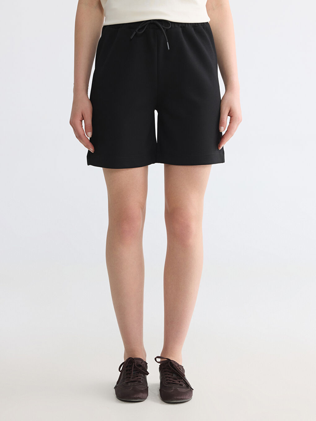 Elastic Waist Soft Touch Women's Shorts-1