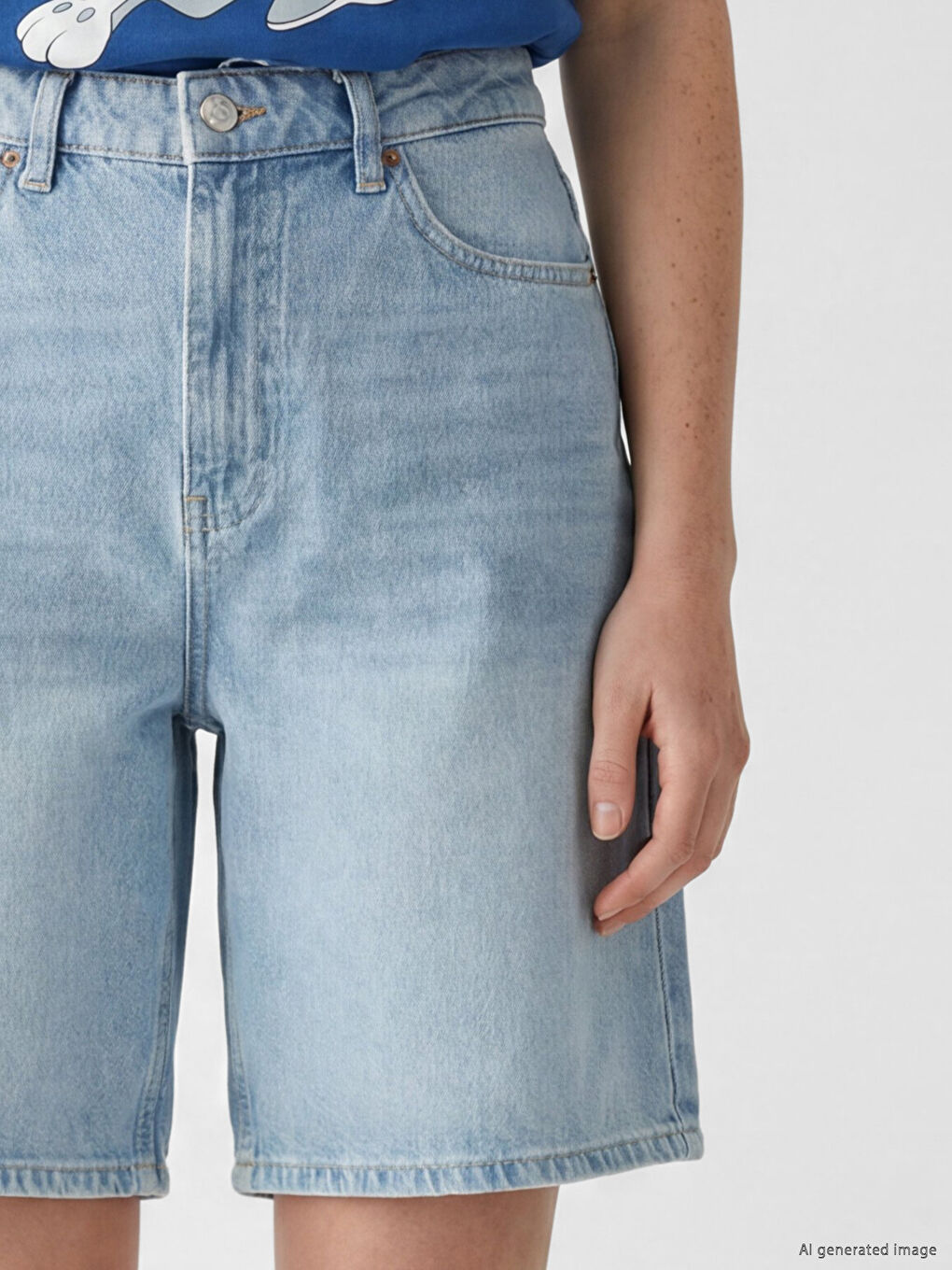 Bermuda Fit Women's Jean Shorts-2