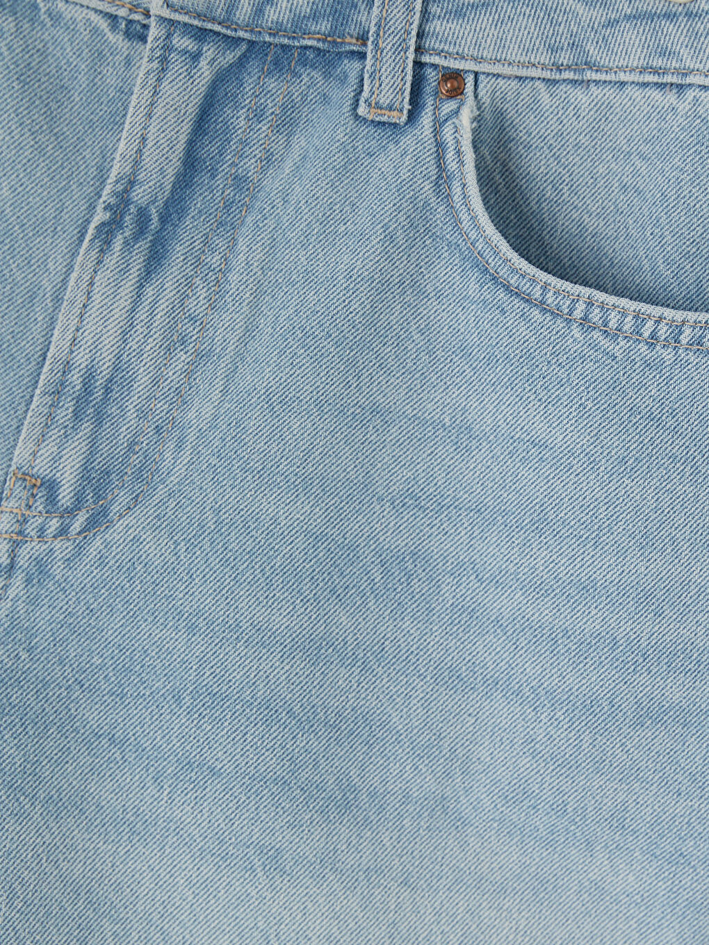 Mavi Bermuda Fit Kadın Jean Şortolon-2