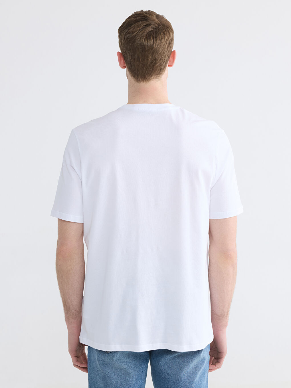 T-shirt à col rond imprimé pour homme-3