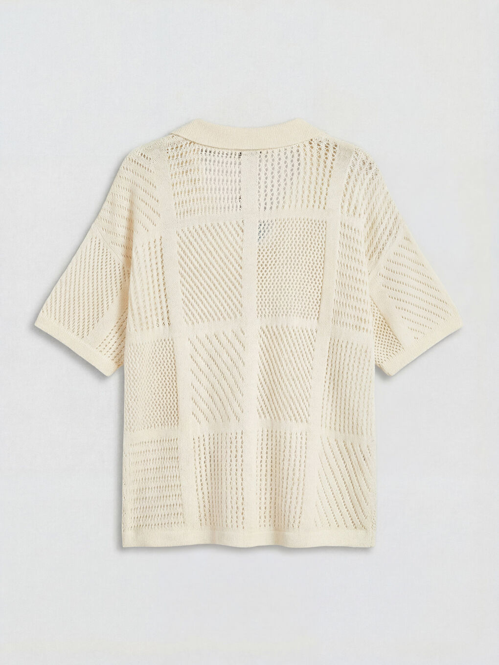 Bej Ajurlu Kadın Gömlek-6