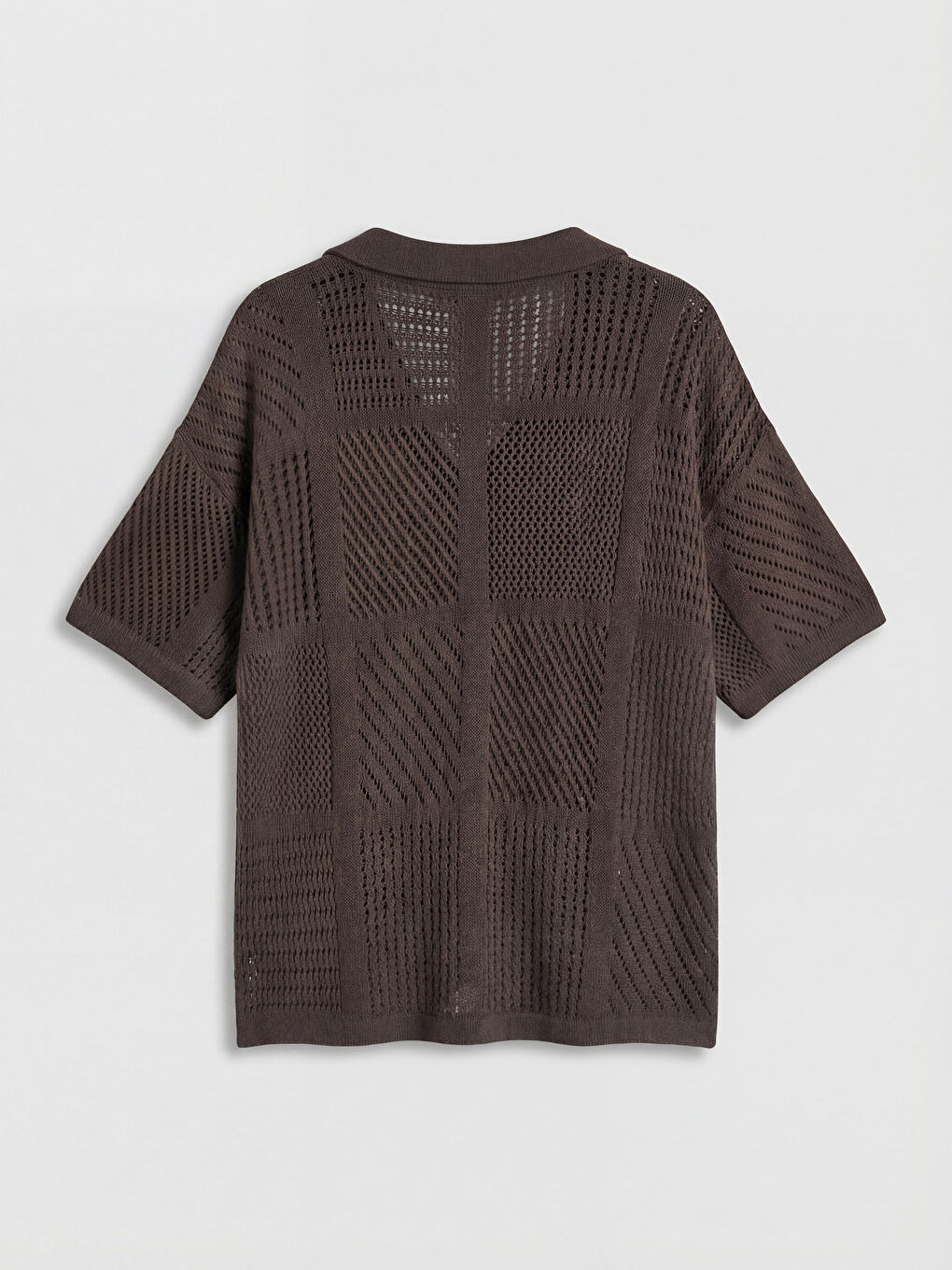 Kahverengi Ajurlu Kadın Gömlek-1