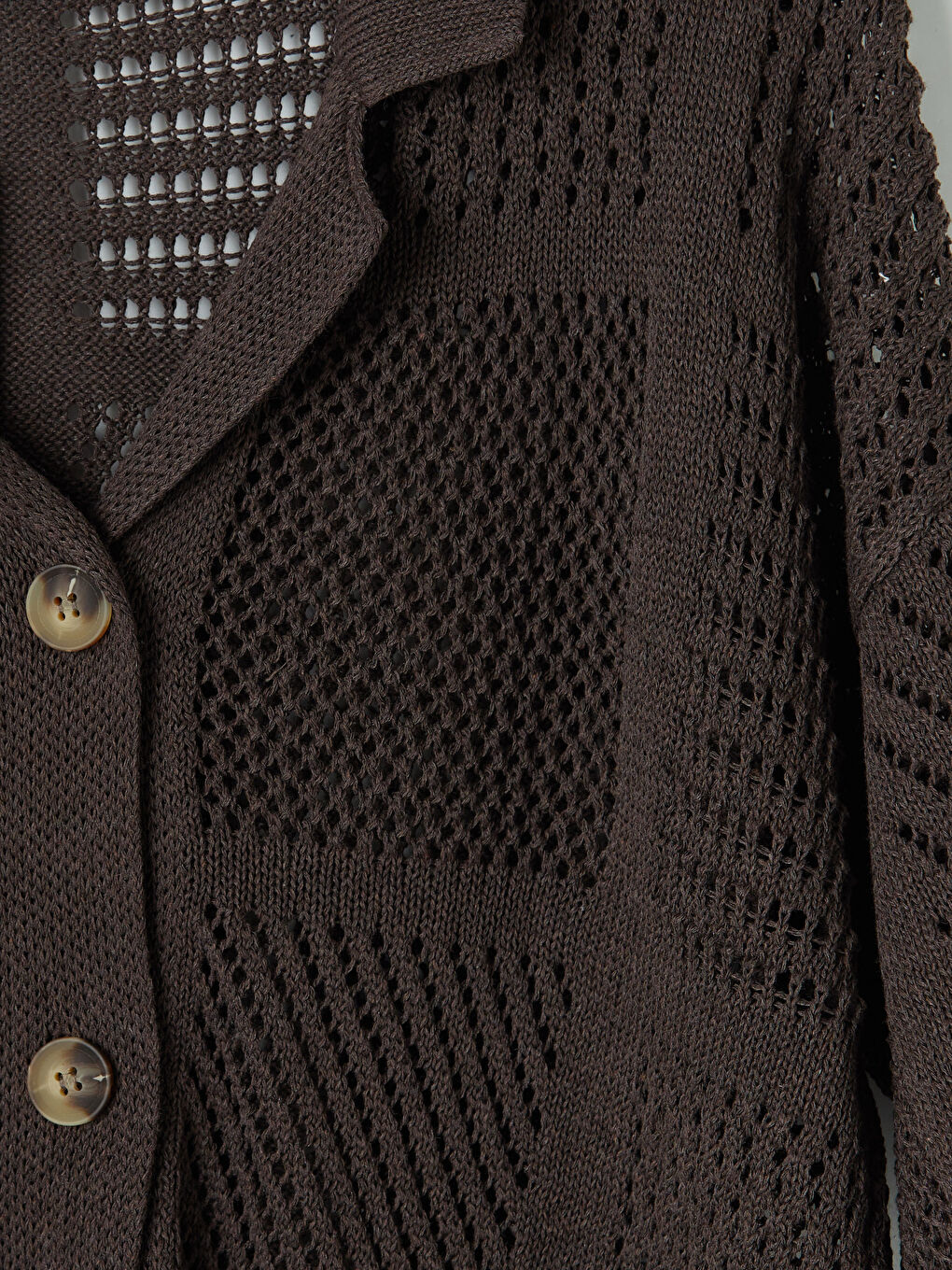 Kahverengi Ajurlu Kadın Gömlek-2