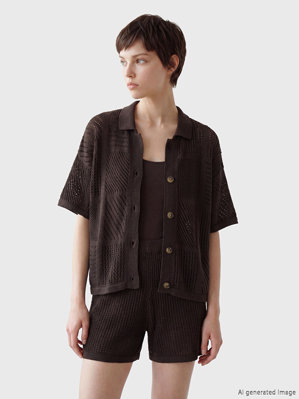 Open-Knit Women's Shirt