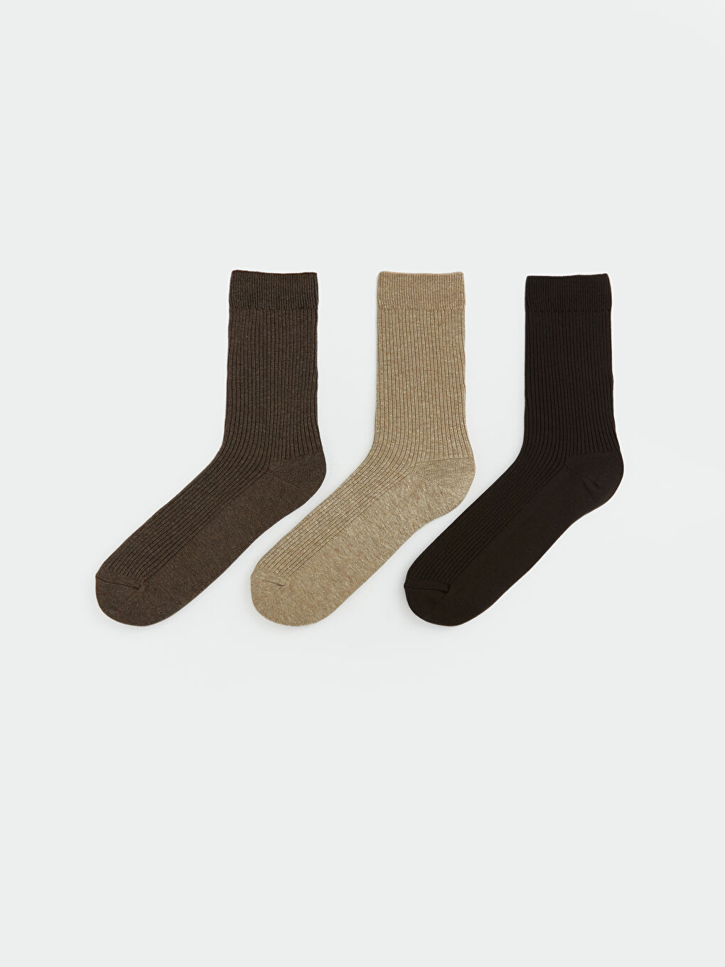 Kahverengi Erkek Soket Çorap 3'lü