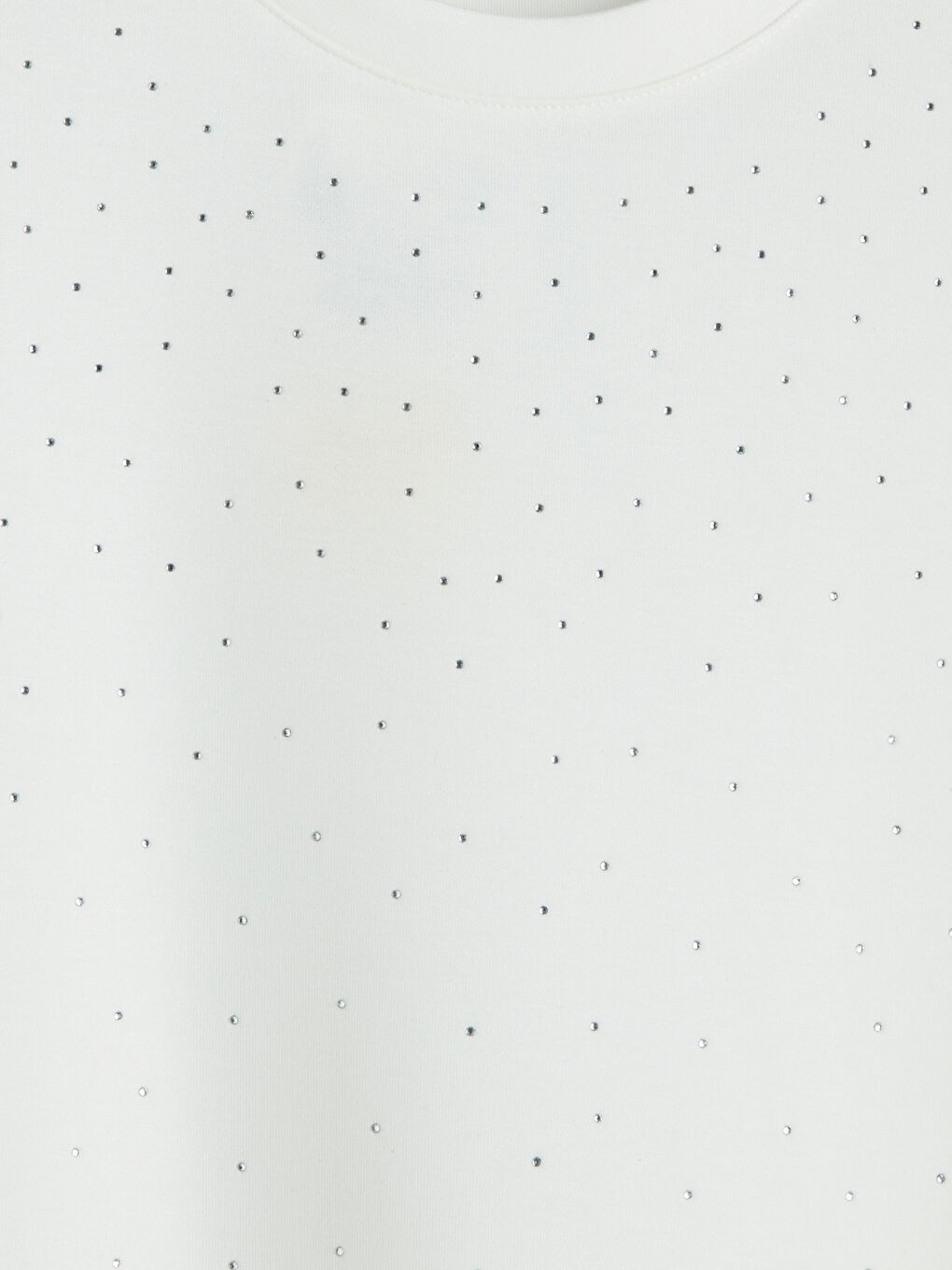 Ekru Bisiklet Yaka Taşlı Bluz-2