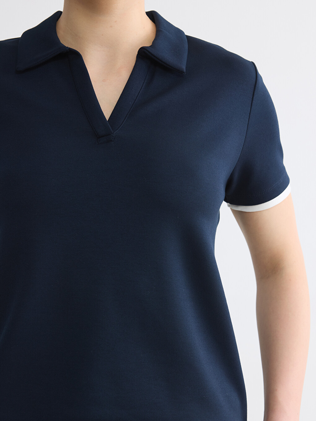 Polo Collar Women's T-Shirt-2