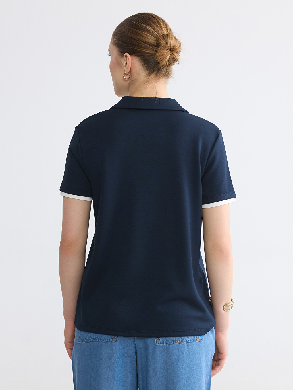 Polo Collar Women's T-Shirt-3