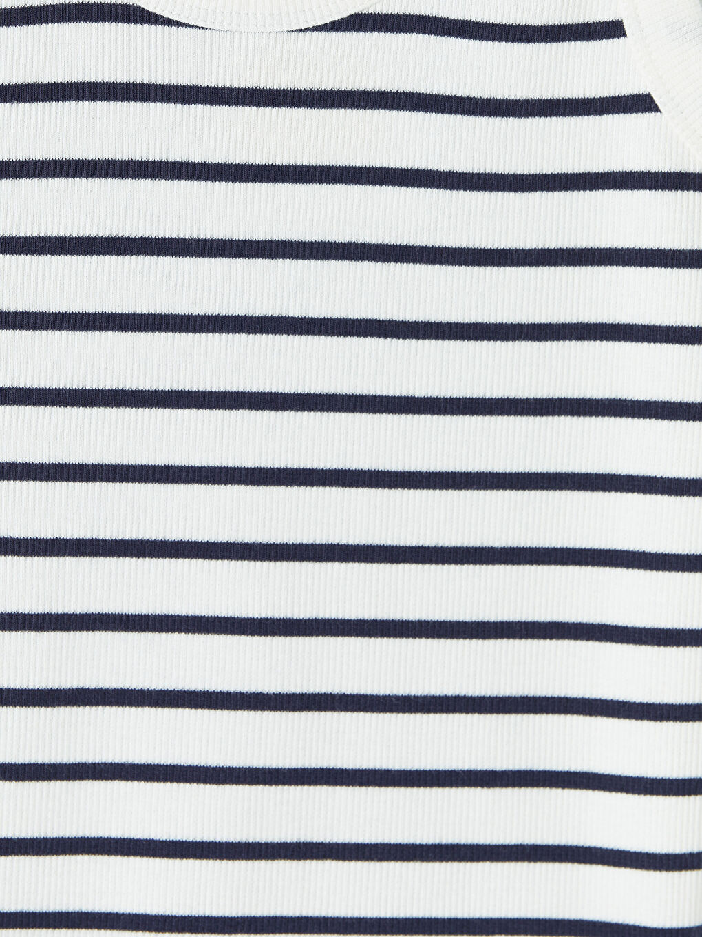 Lacivert U Yaka Çizgili Kadın Atlet-2