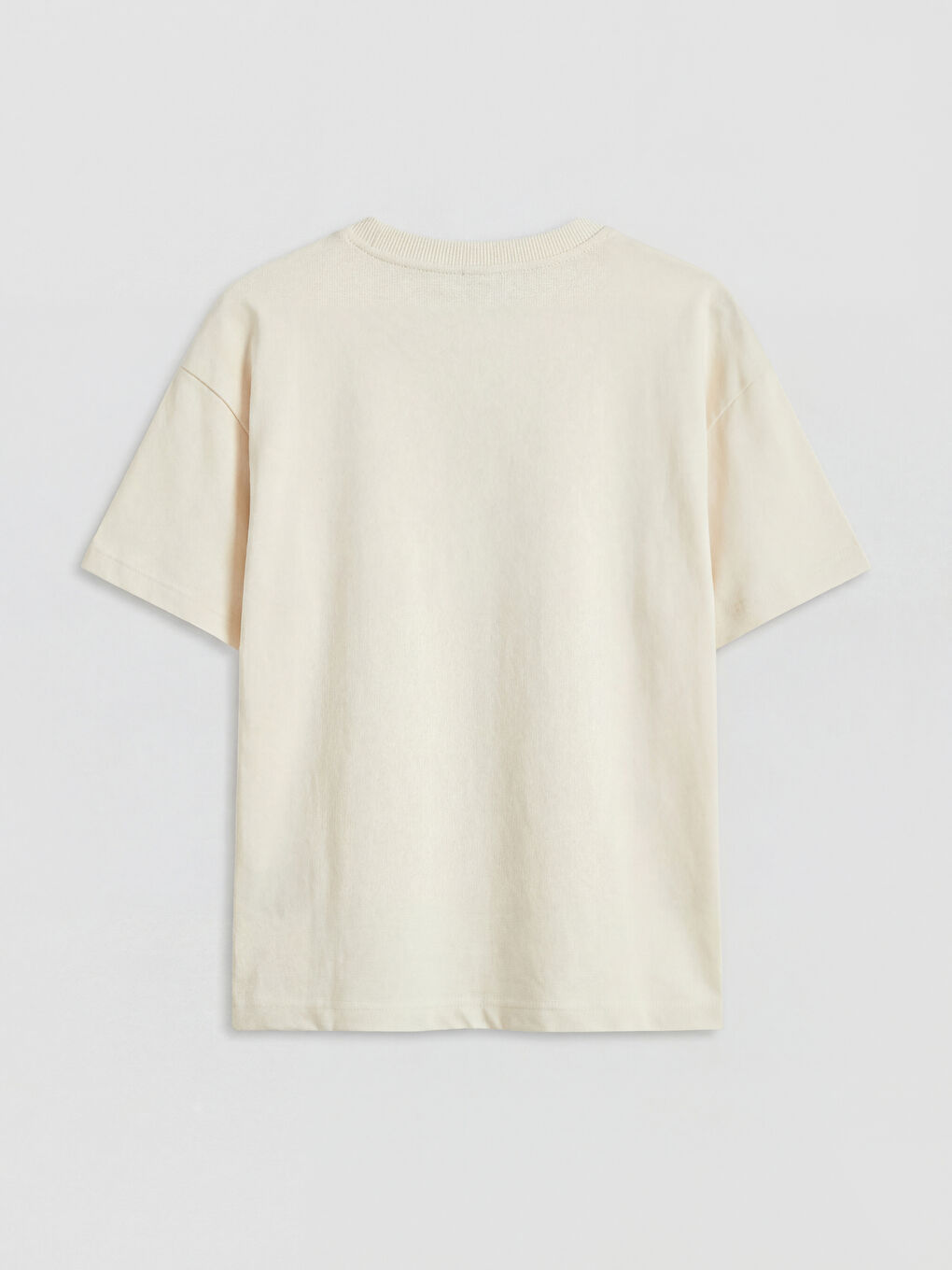 Bej Bisiklet Yaka Baskılı Erkek Çocuk Tişört-1