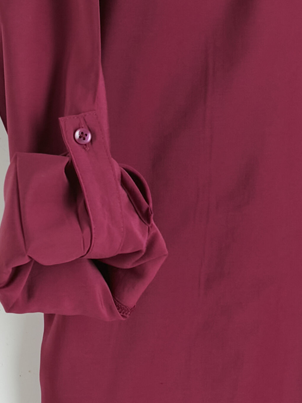 Mürdüm Modal Karışımlı Oversize Kadın Gömlek-2