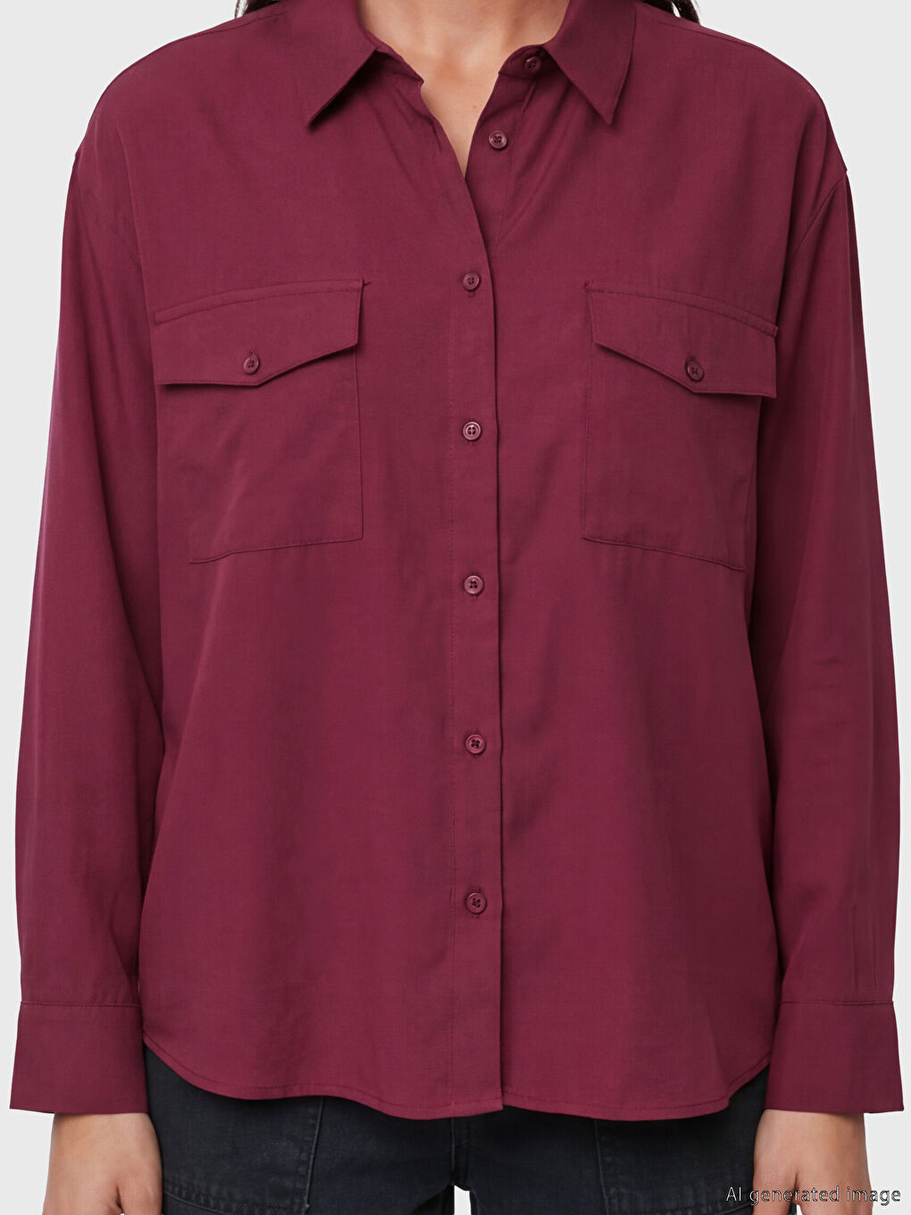 Ženska košulja od modal mešavine, oversize kroja-1