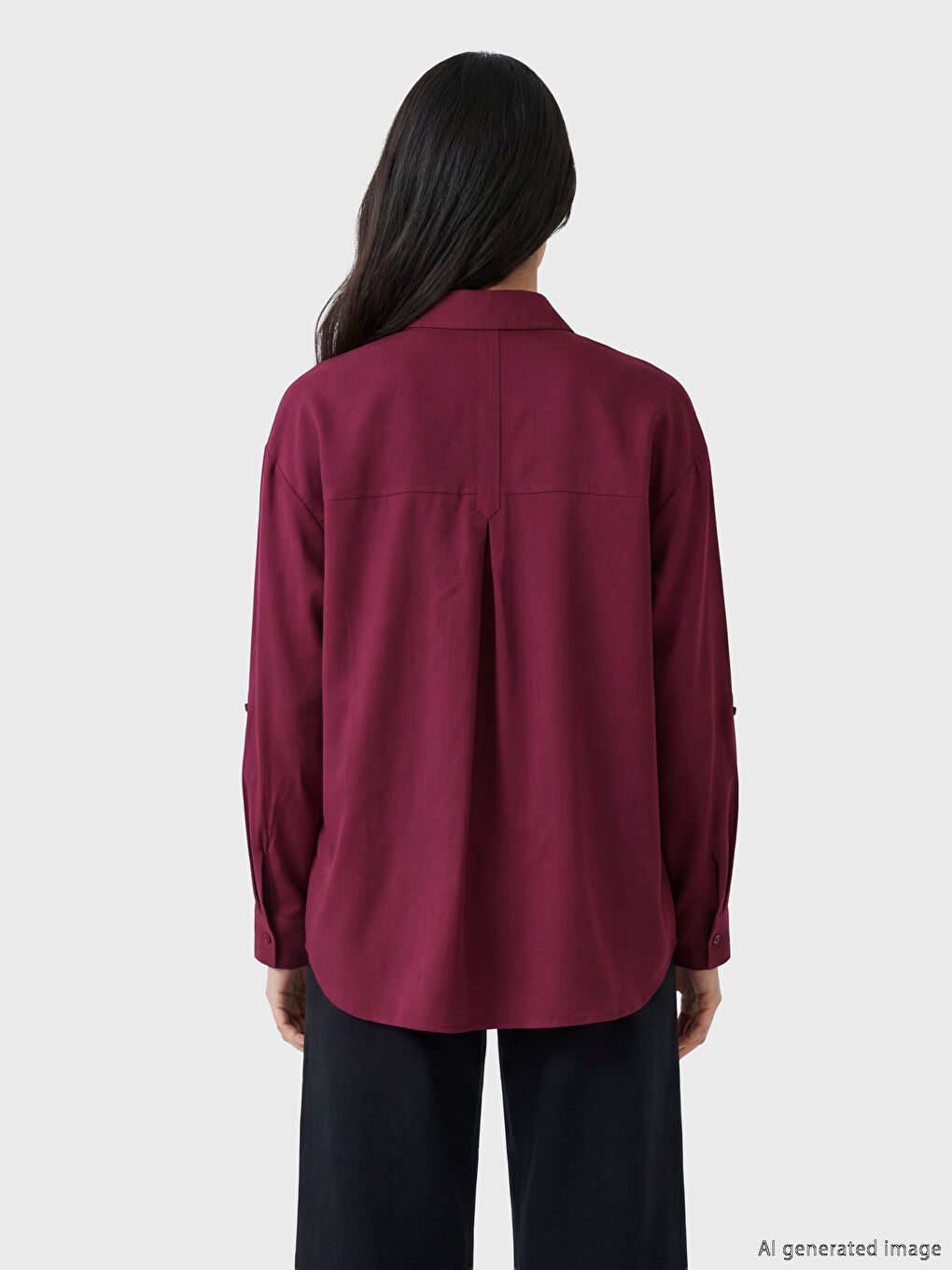 Ženska košulja od modal mešavine, oversize kroja-2