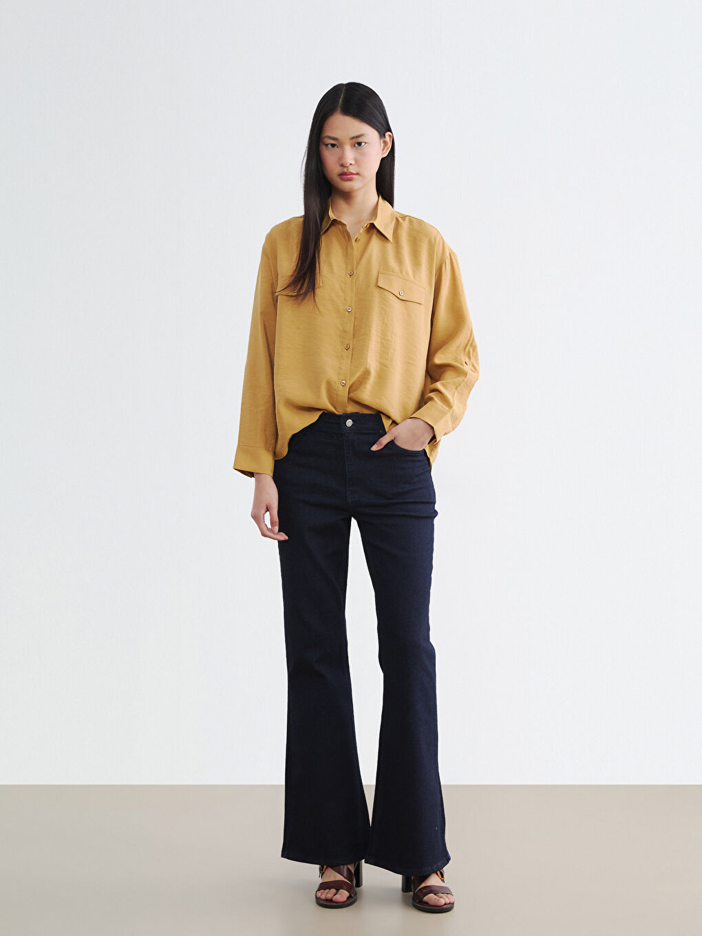 Žena ŽUTA Košulja-1