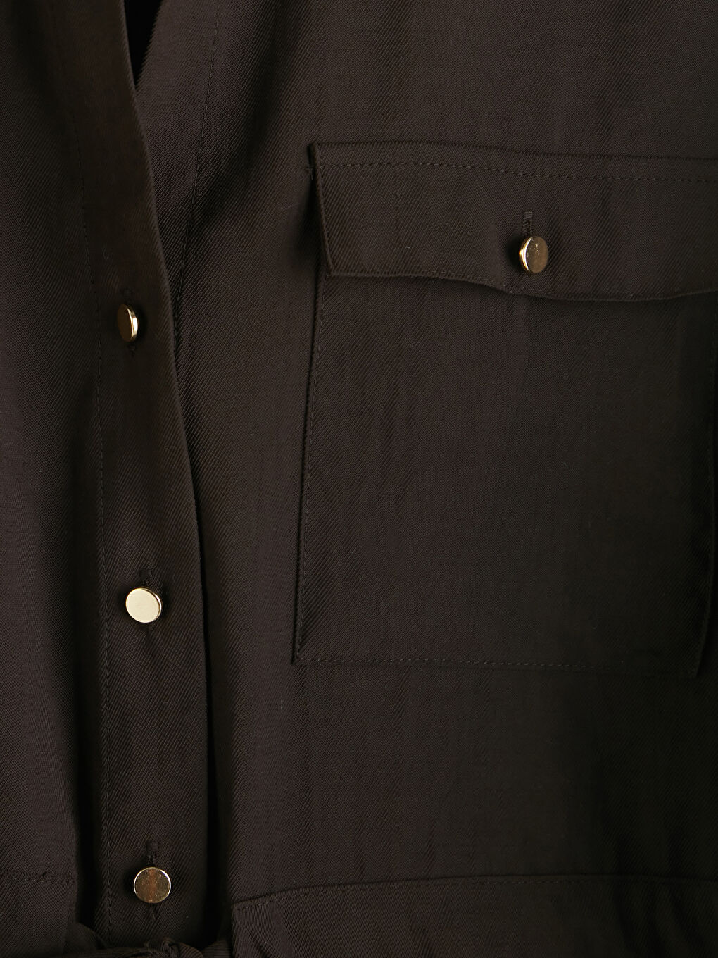 Kahverengi Cepli Büzgülü Kadın Gömlek-2