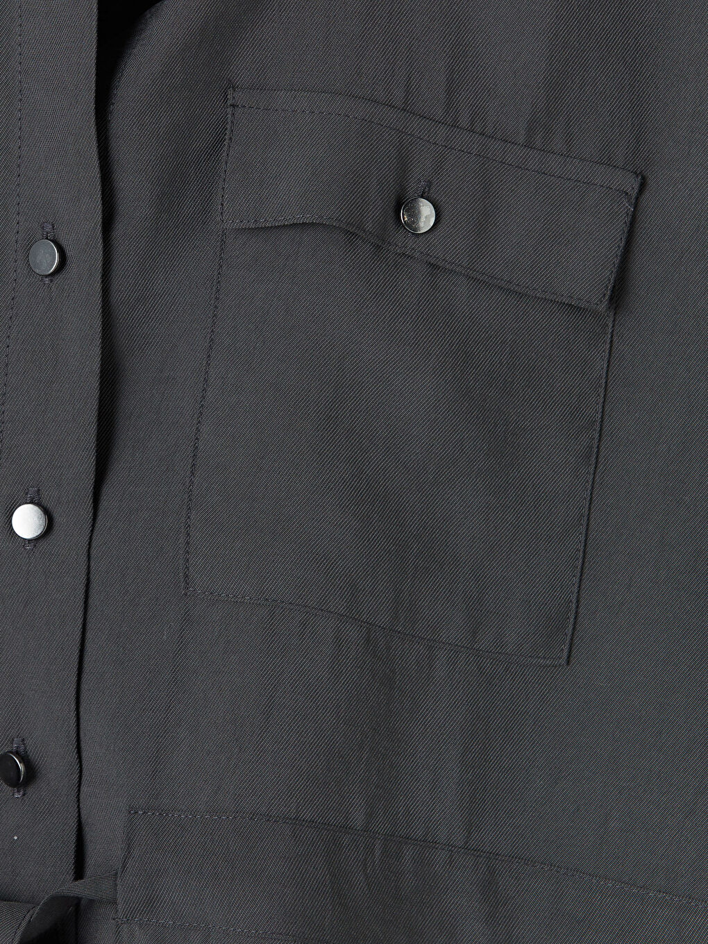 Gri Regular Fit Kadın Gömlek-2