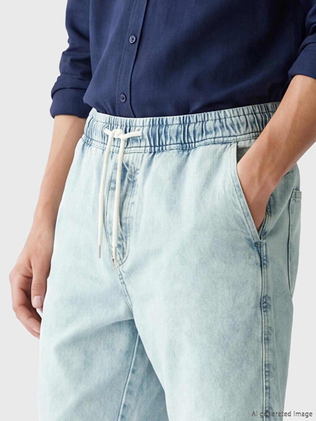 Man Indigo Denim Shorts-2