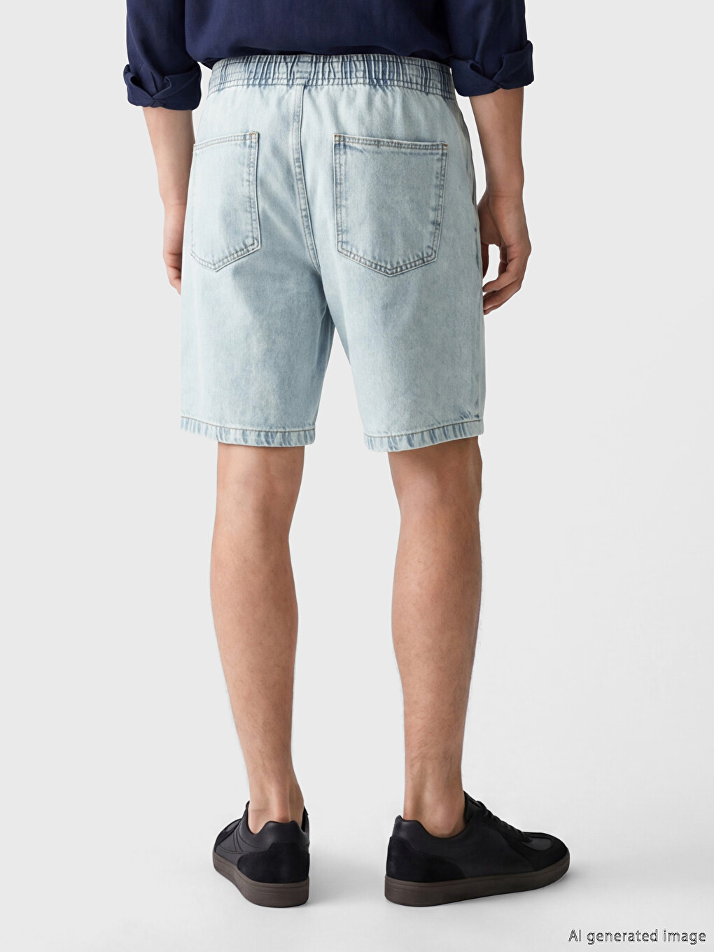Man Indigo Denim Shorts-3