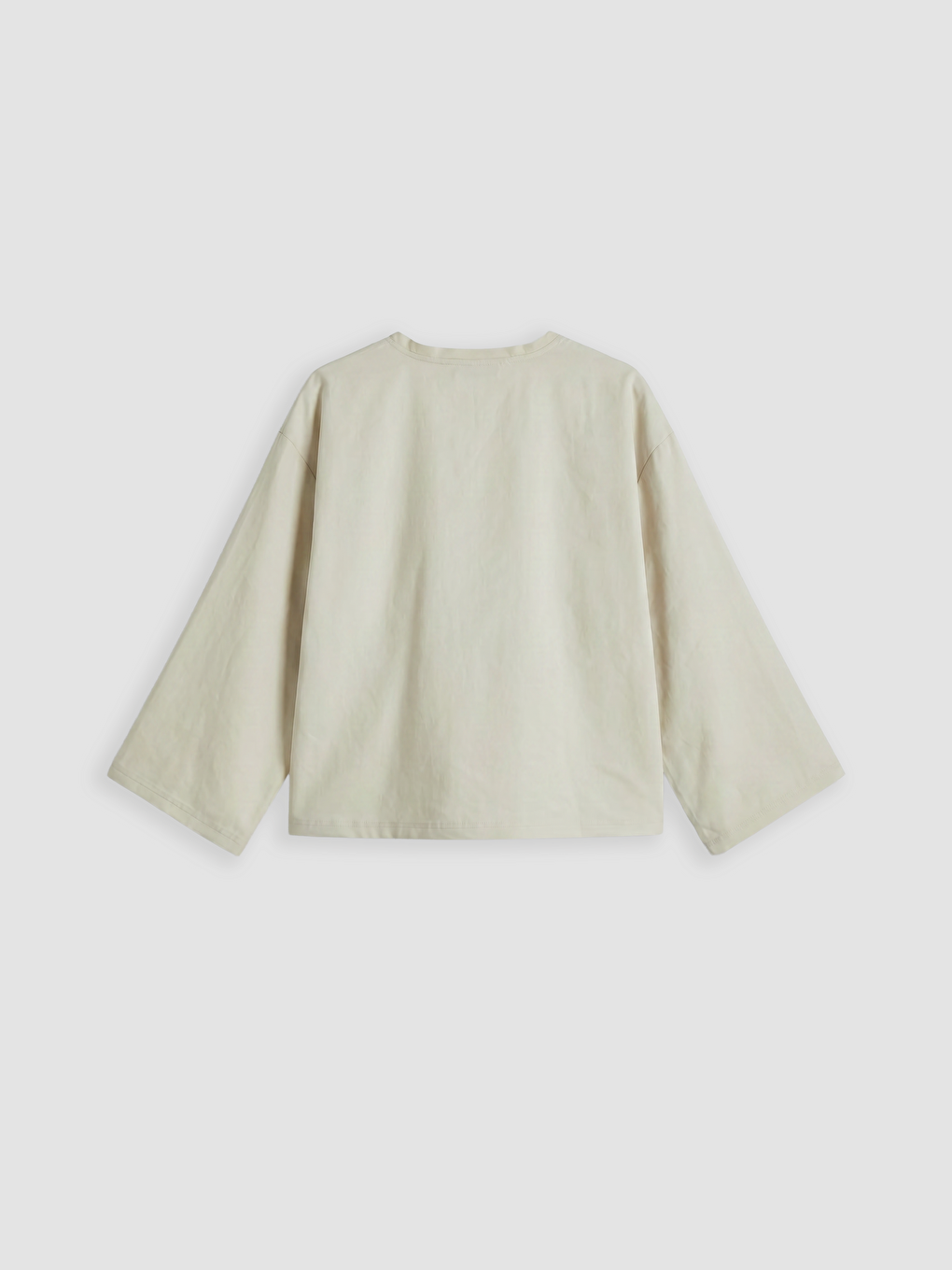 Ekru V Yaka Kadın Kimono-1