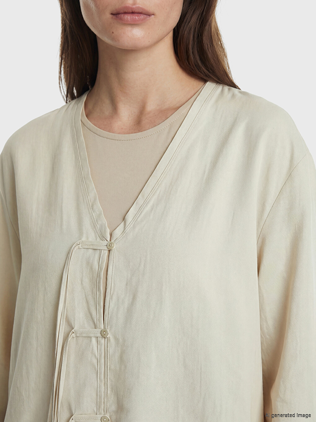 Ženski kimono sa V izrezom-2