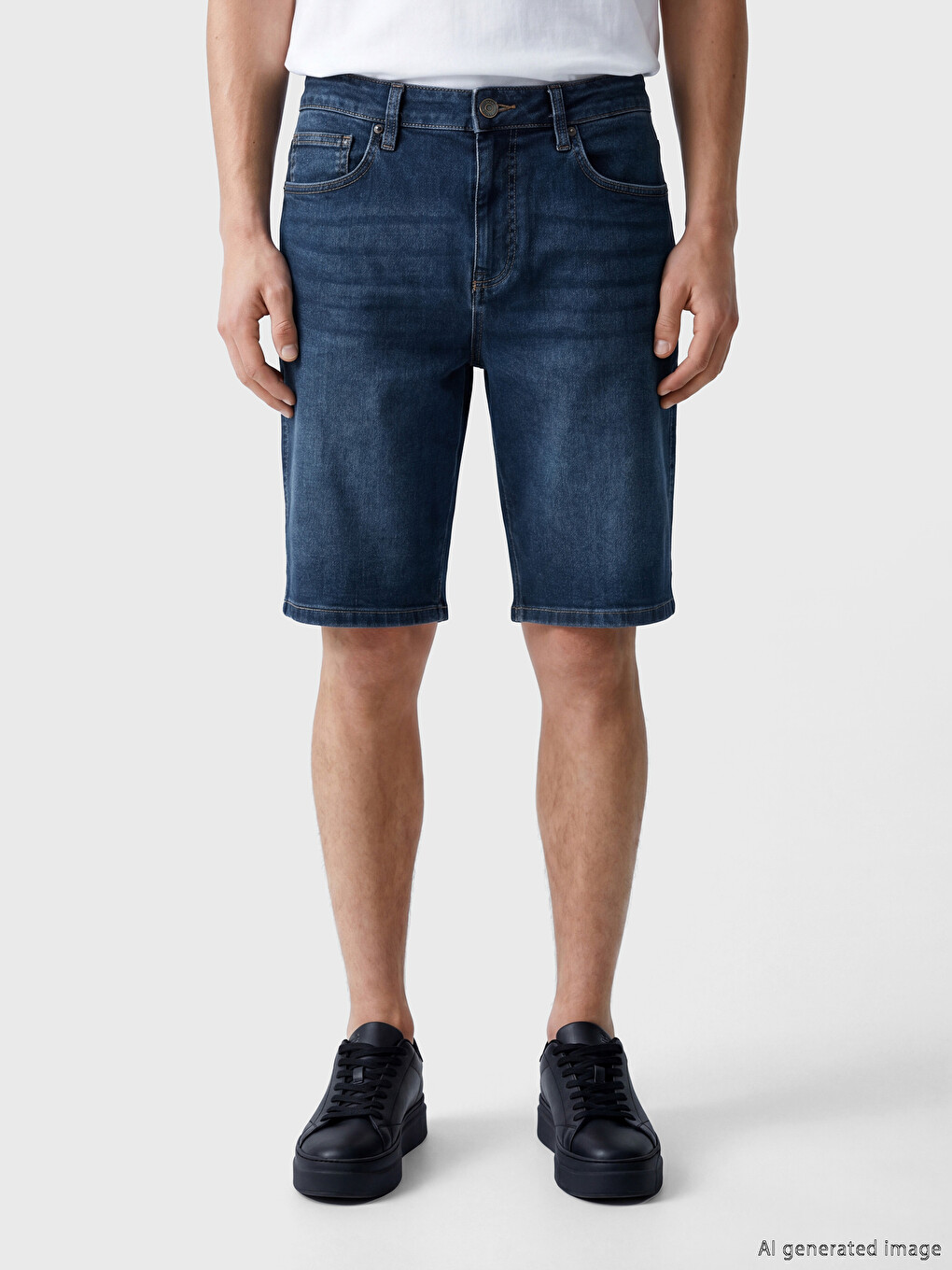 Man Indigo Denim Shorts-1