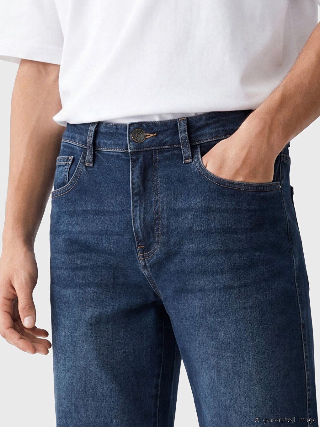 Man Indigo Denim Shorts-2