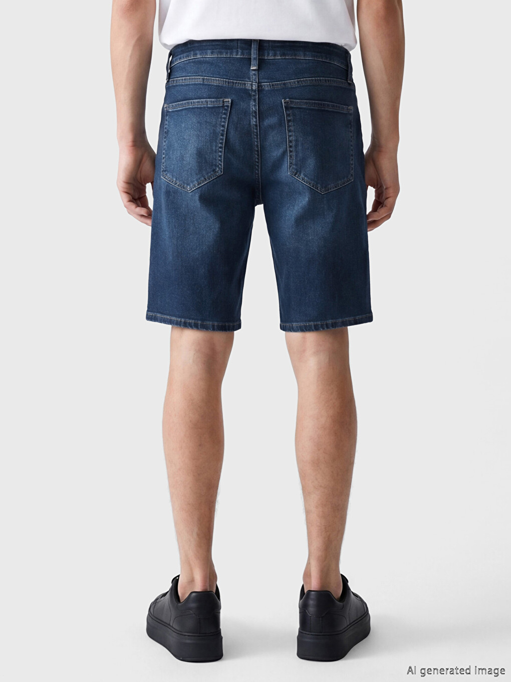 Man Indigo Denim Shorts-3