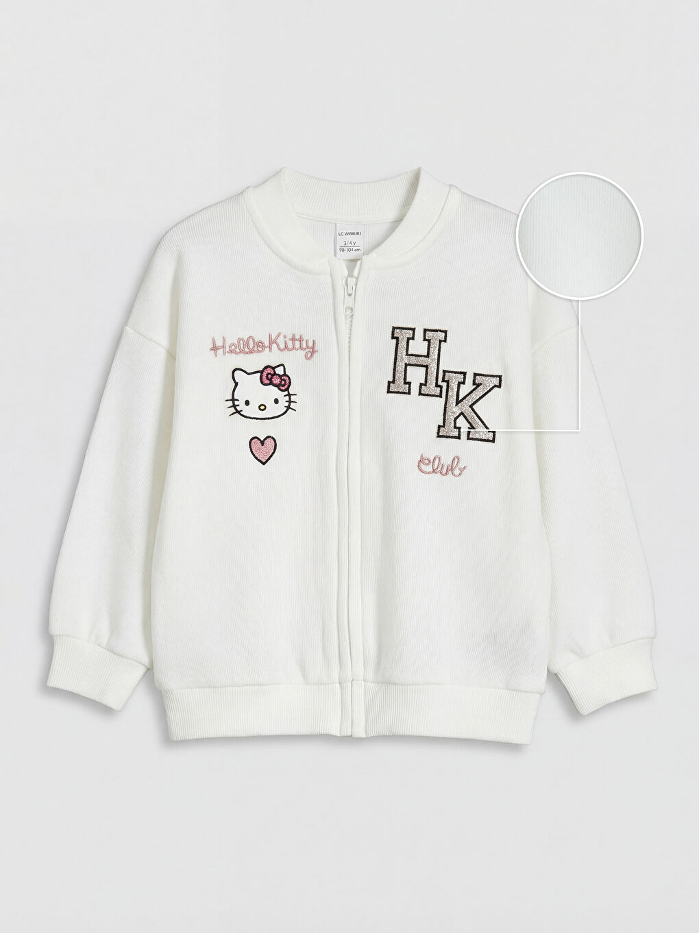 Bej Hello Kitty Baskılı Kız Çocuk Hırka