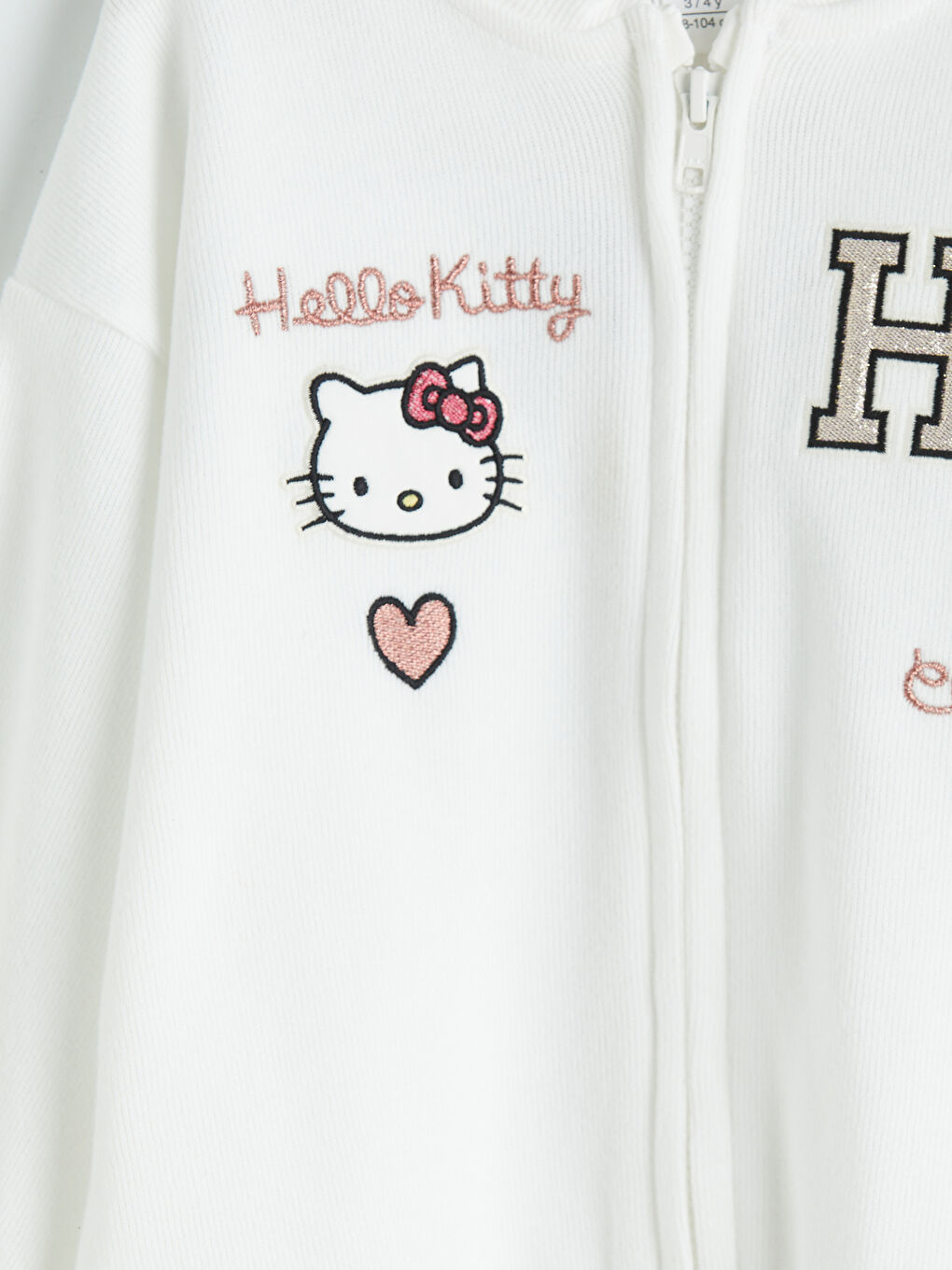 Bej Hello Kitty Baskılı Kız Çocuk Hırka-2