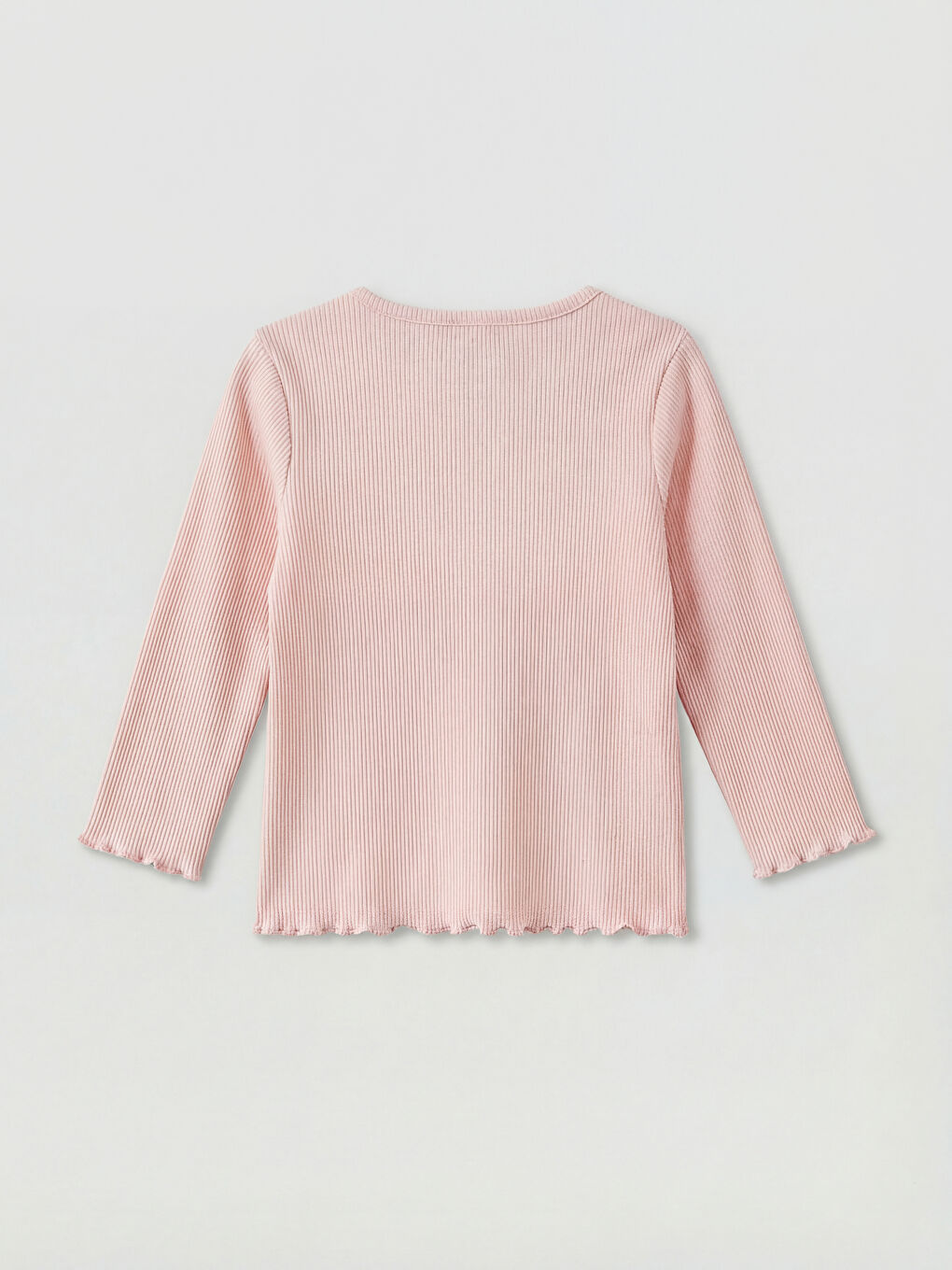 Pembe Bisiklet Yaka Kalp Baskılı Kız Bebek Bluz-1