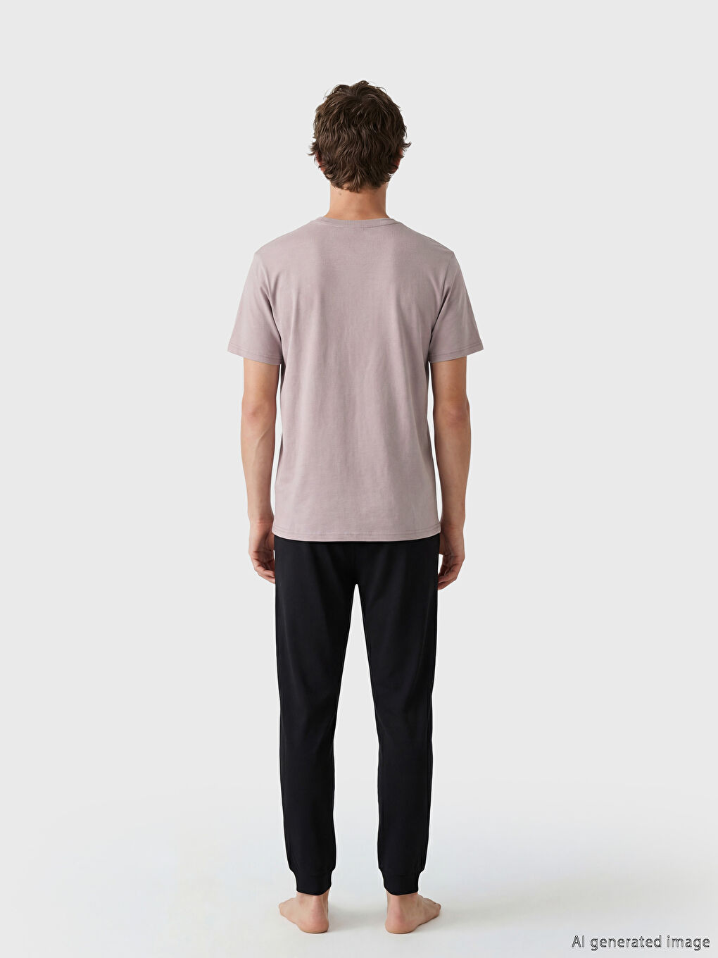 Pembe Standart Kalıp Erkek Pijama Takımı-3