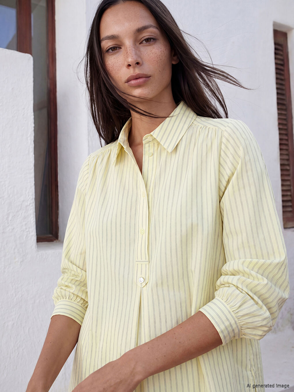 Striped Women's Shirt Tunic-1