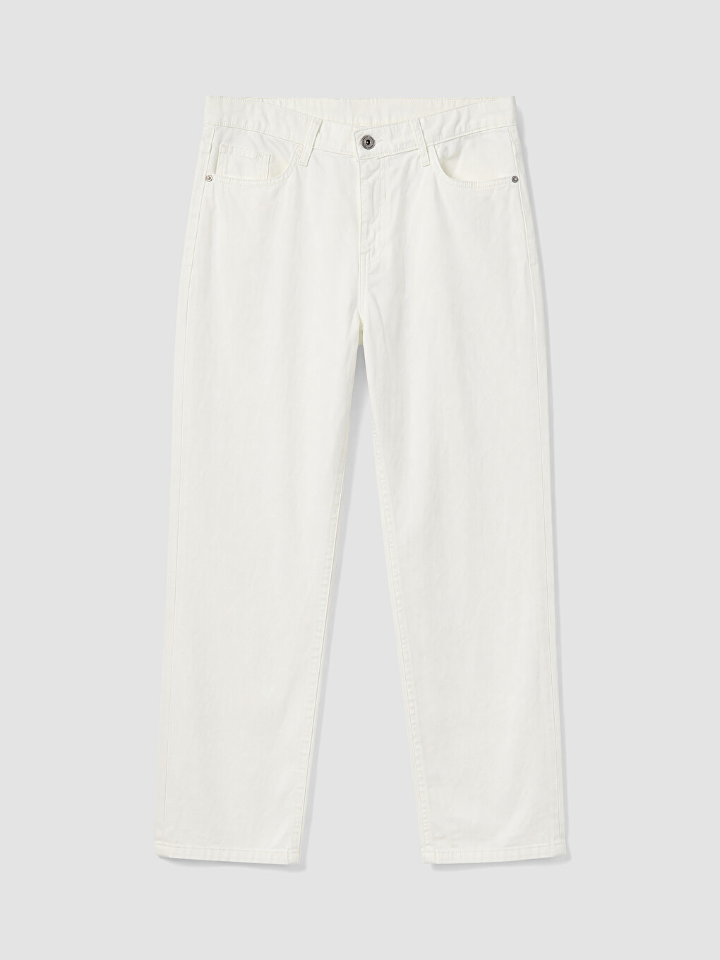Ekru Regular Fit Gabardin Erkek Pantolon