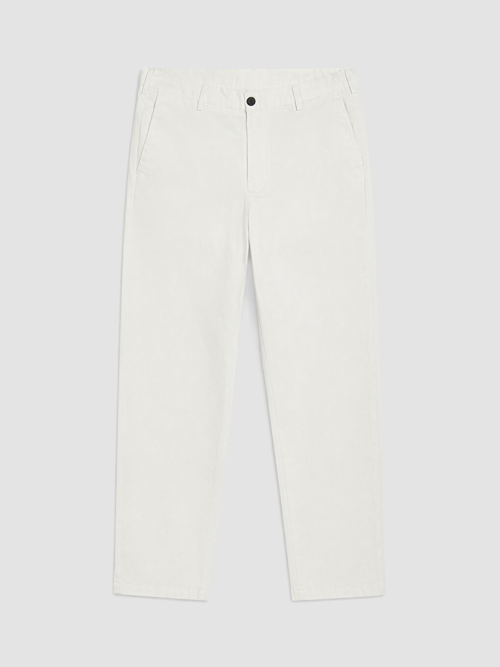 Beyaz Regular Fit Gabardin Erkek Pantolon