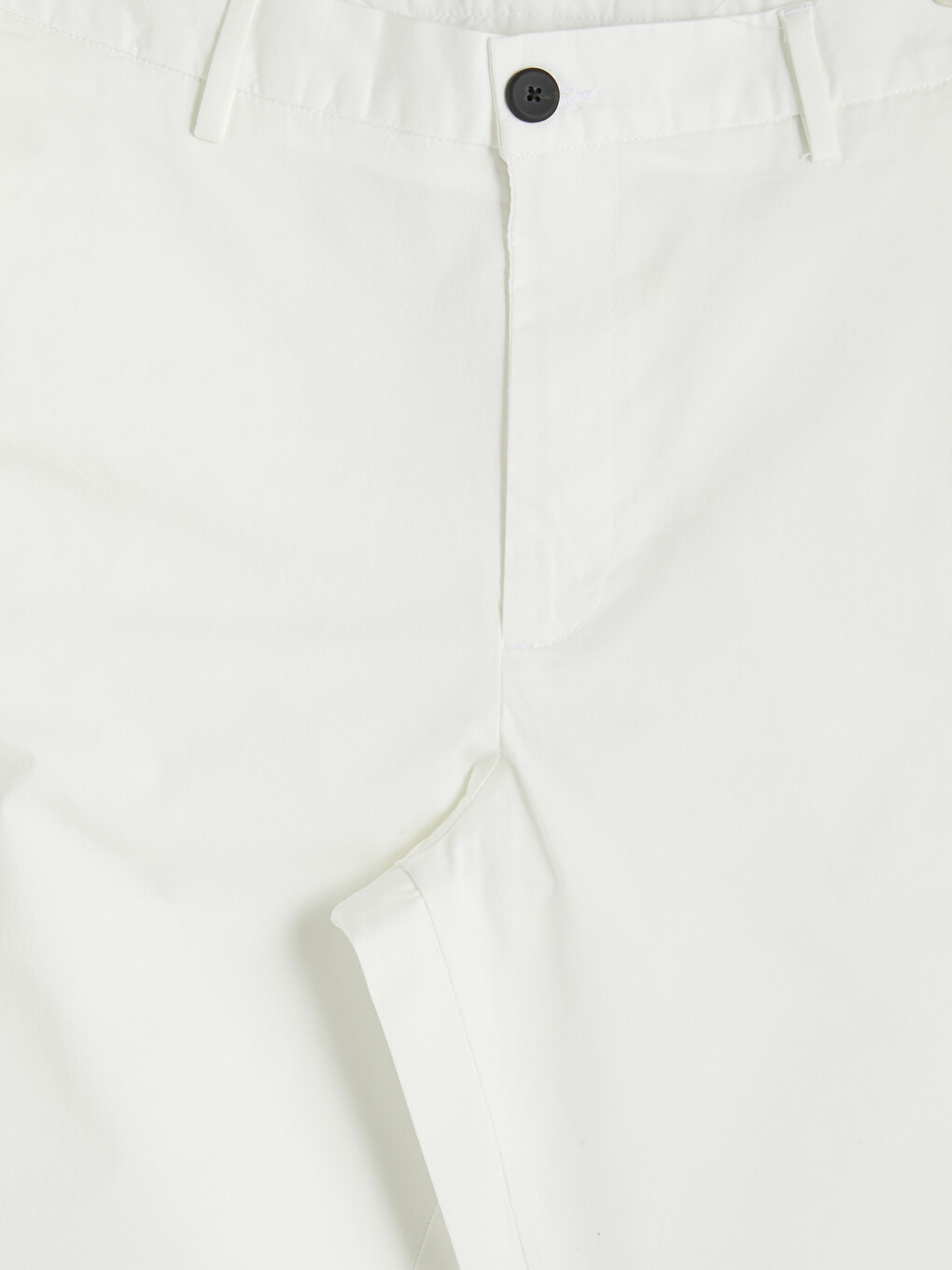 Beyaz Regular Fit Gabardin Erkek Pantolon-1