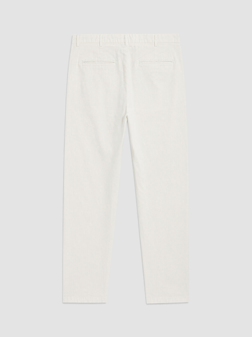 Beyaz Regular Fit Gabardin Erkek Pantolon-2
