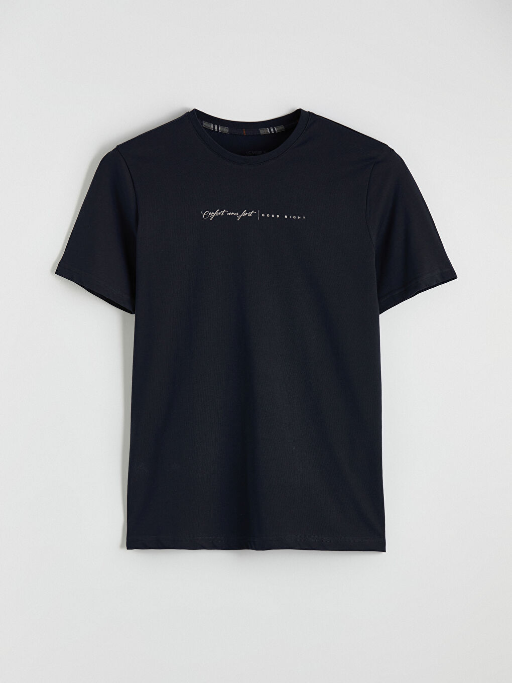 Lacivert Standart Kalıp Ekose Erkek Pijama Takım-1